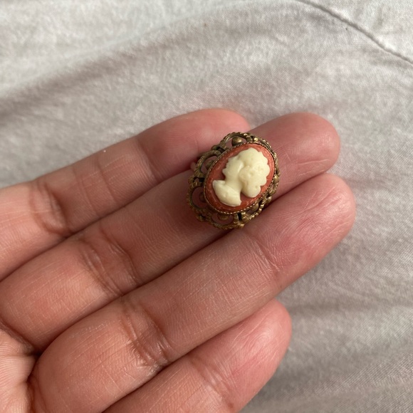 West Germany Jewelry - 1950’s signed West Germany cameo ring. Very rare.
